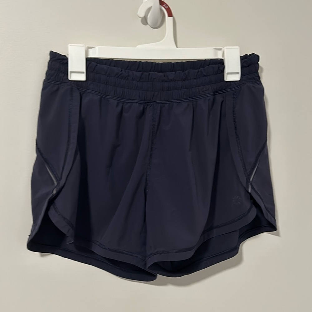 Athleta Navy Blue Athletic Shorts W/Liner Size Medium